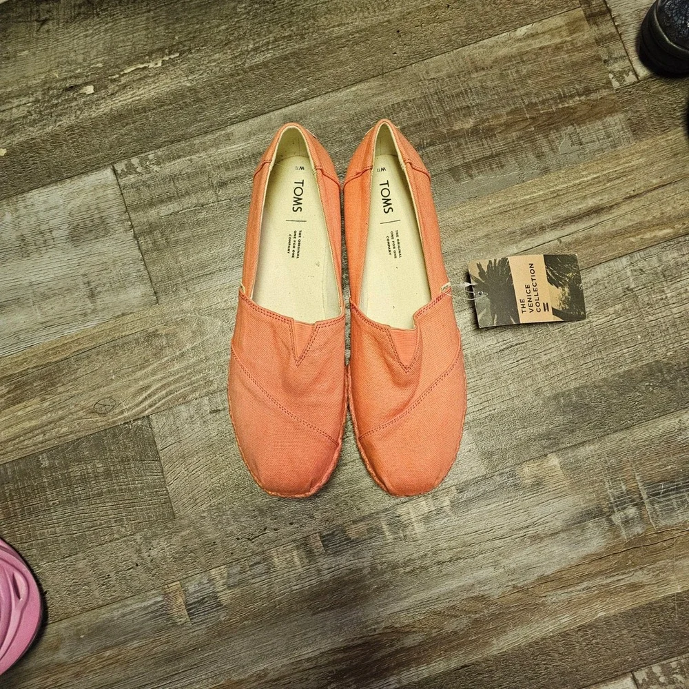 TOMS Womens Platform Alpargata Persimmon Heritage Canvas Venice Collection 11